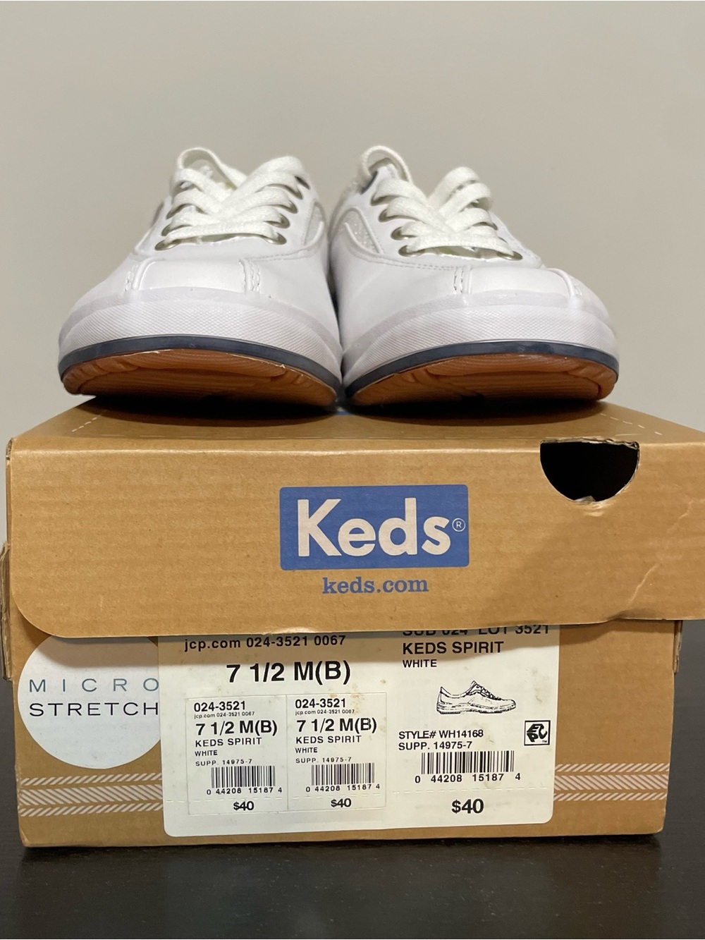 NEW Keds Spirit Low-Top Lace-up Leather Walking shoes | Womens 7 1/2